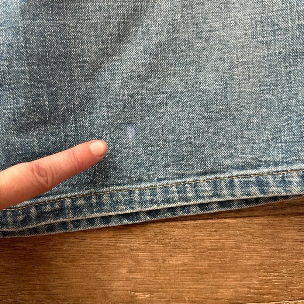Old Navy Vintage 2000s Jean Skirt‎ 4 Blue Denim Mini Front Pockets Y2K Casual
